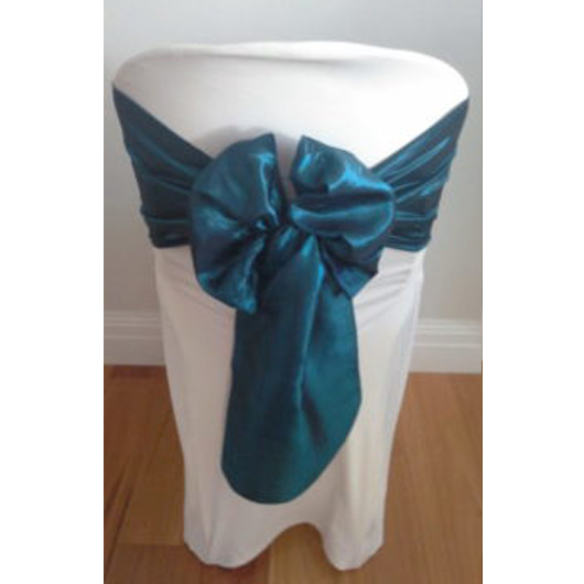 Teal Taffetta Sash
