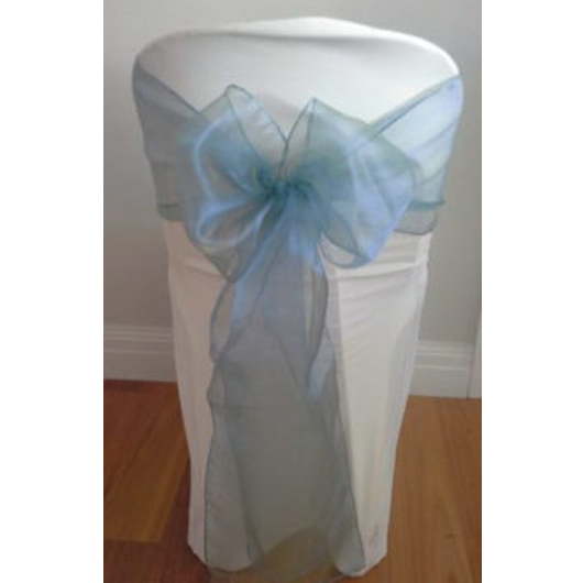 Two Tone Blue-Green Organza Sash