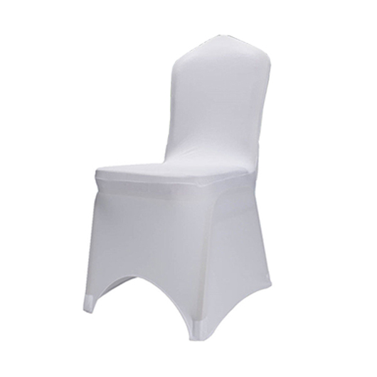 White Fitted Lycra Chair Cover - Image 2